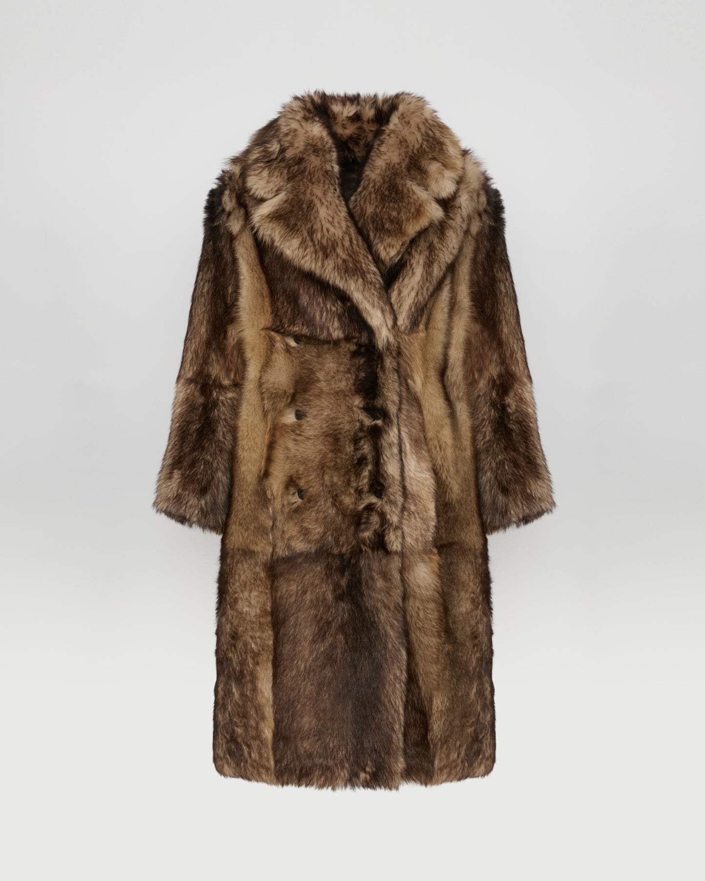Reversible Long Shearling Coat -Yves Salomon