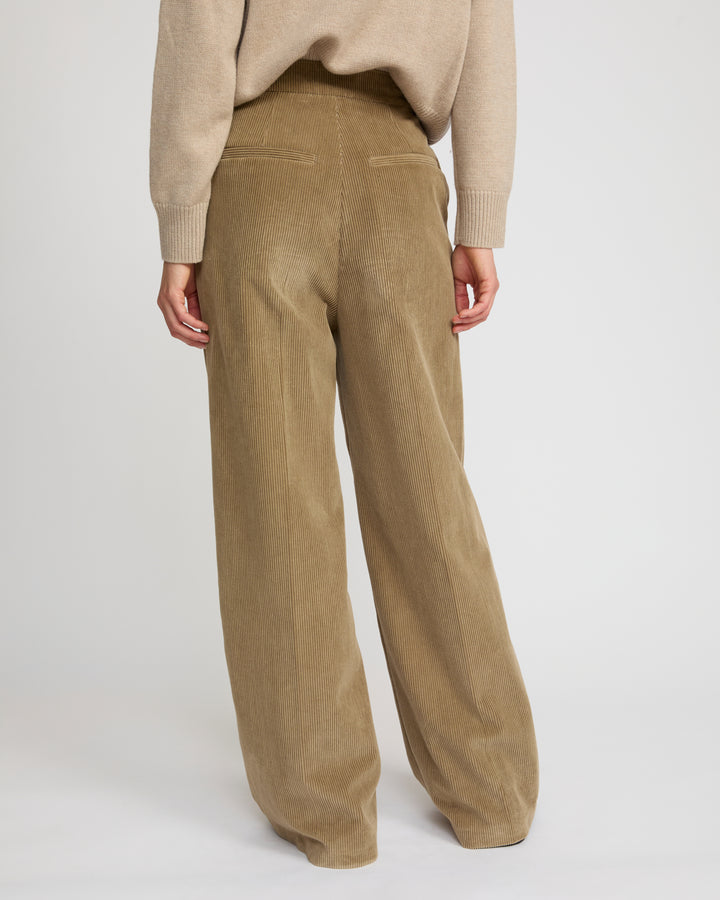 Corduroy velvet wide leg trousers
