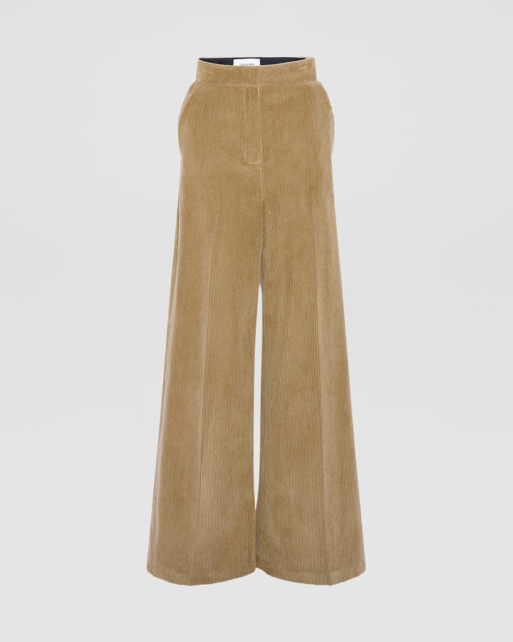 Corduroy velvet wide leg trousers