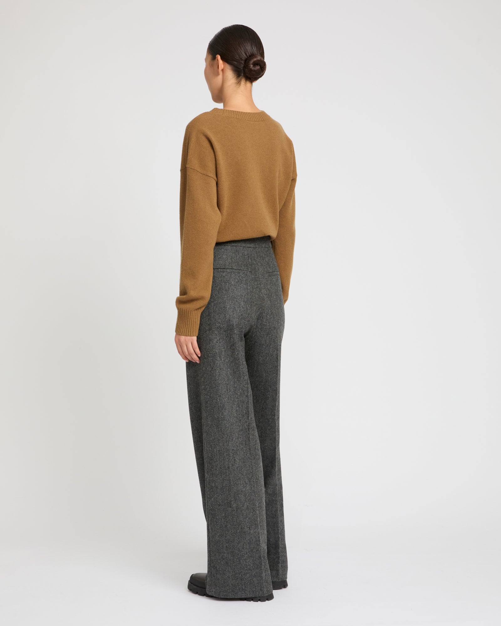Flannel tailored trousers -Yves Salomon