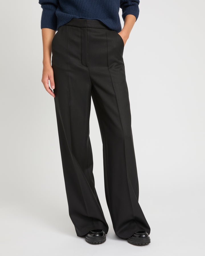 Flannel tailored trousers -Yves Salomon