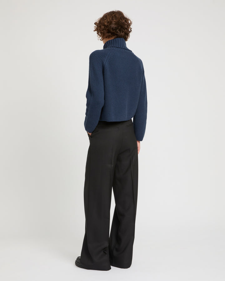 Flannel tailored trousers -Yves Salomon