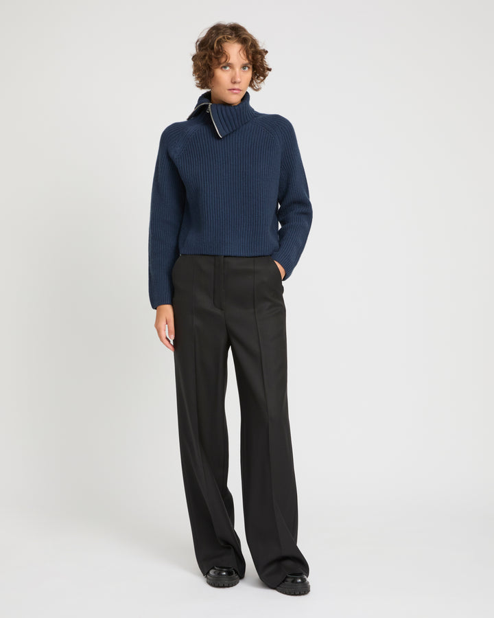 Flannel tailored trousers -Yves Salomon