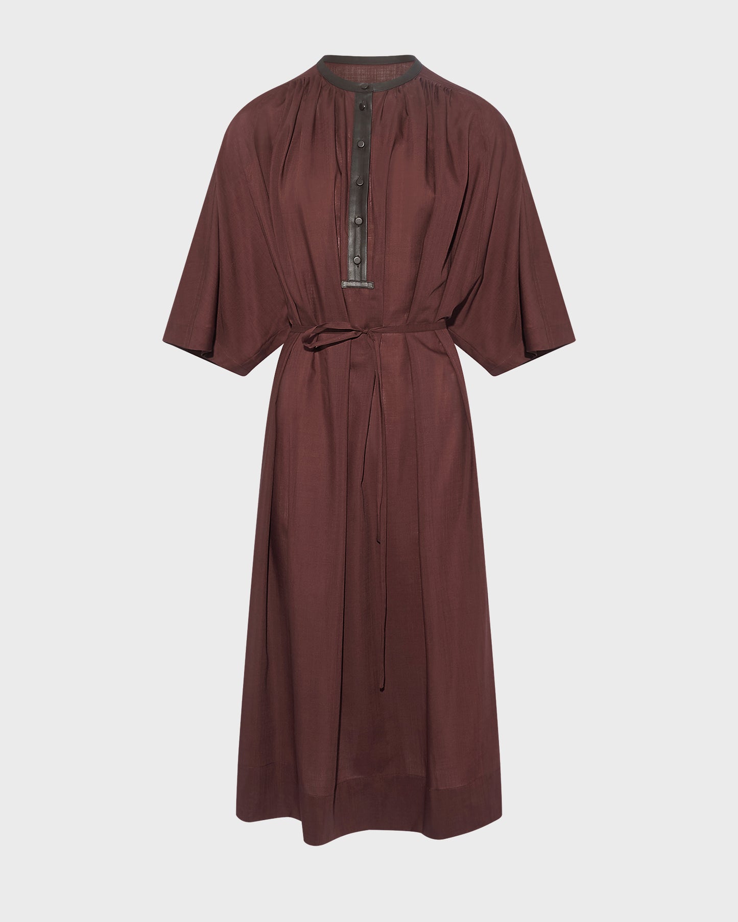 Wool voile kaftan dress