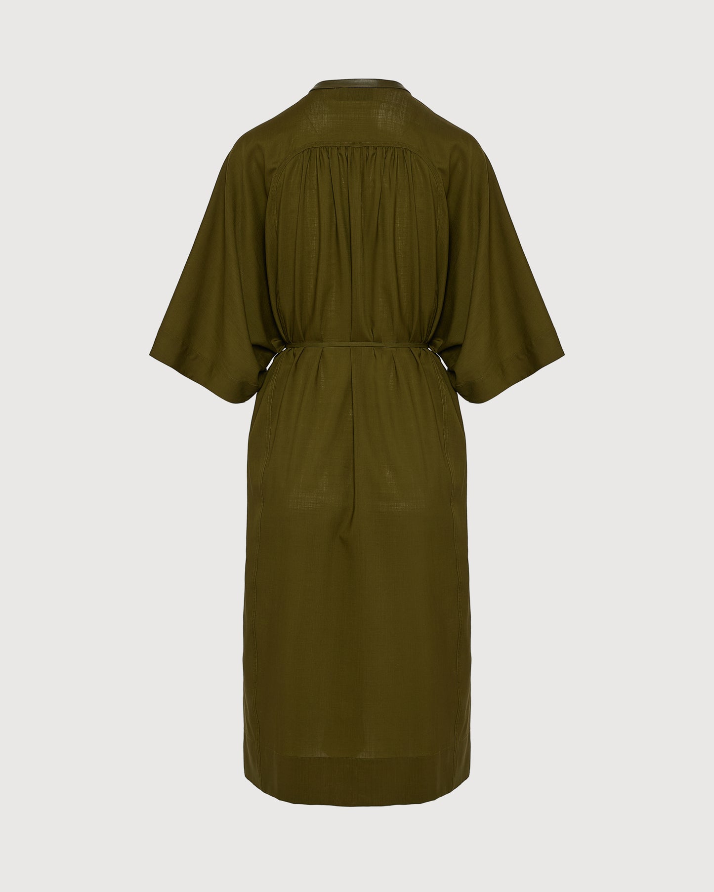 Wool voile kaftan dress
