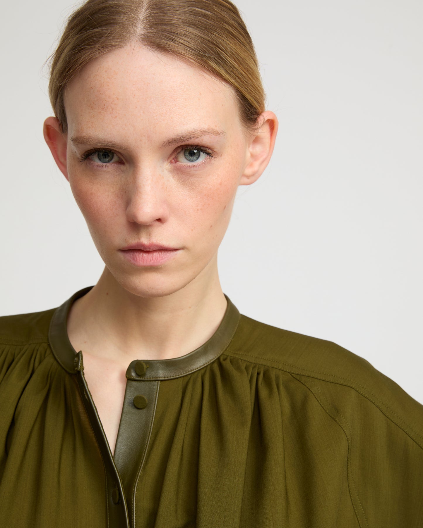 Wool voile kaftan dress