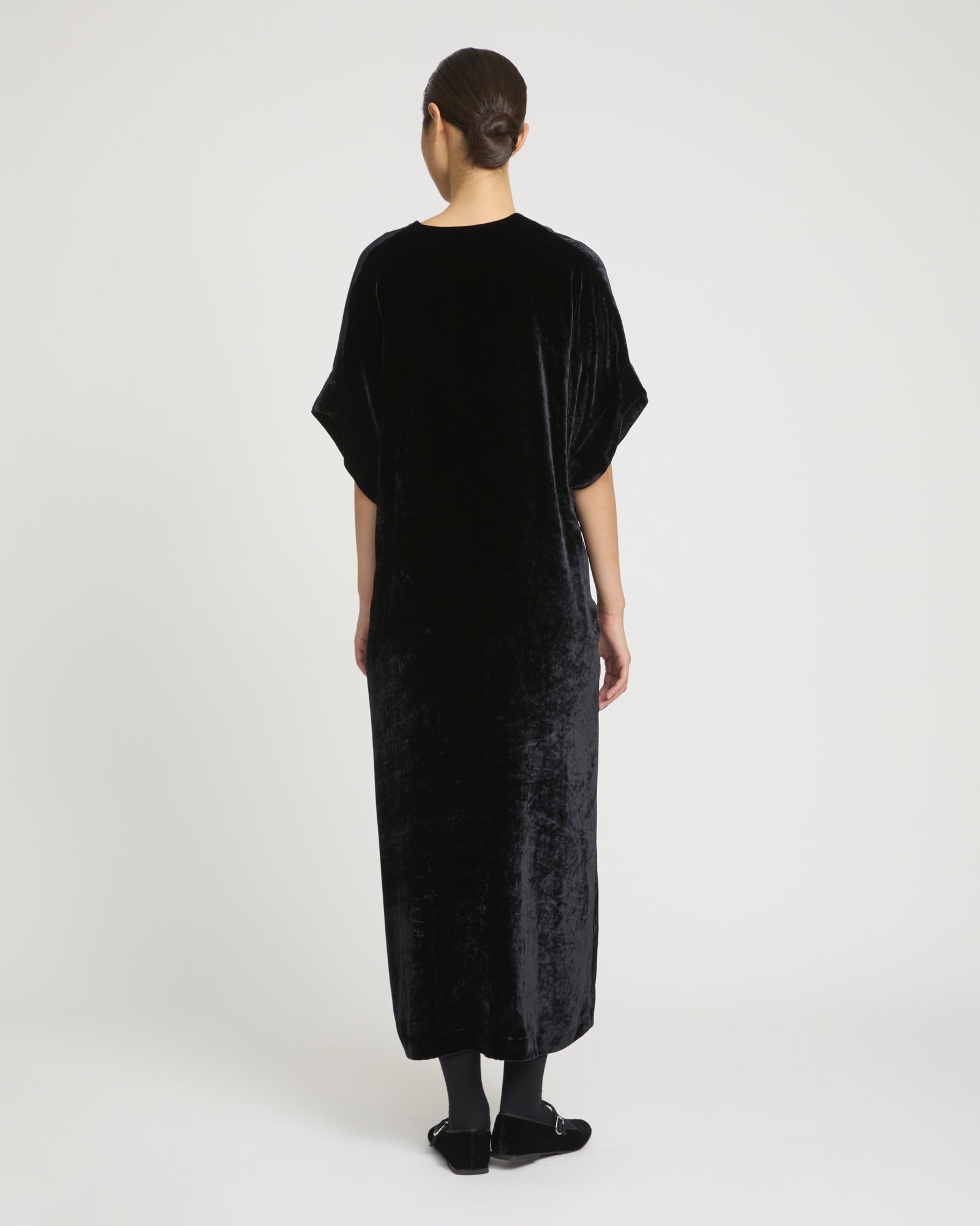 Flowing velvet draped dress -Yves Salomon