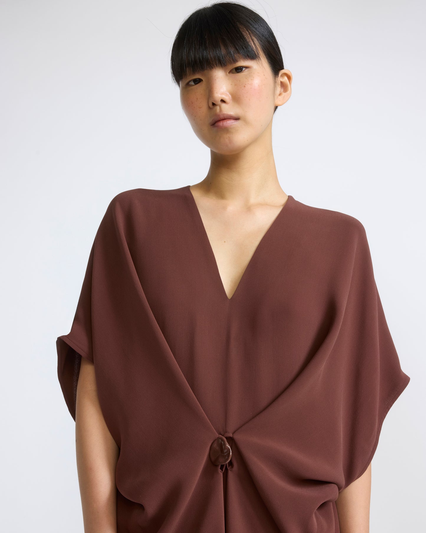 Draped dress in silk crepe - Yves Salomon - New Fall/Winter Collection