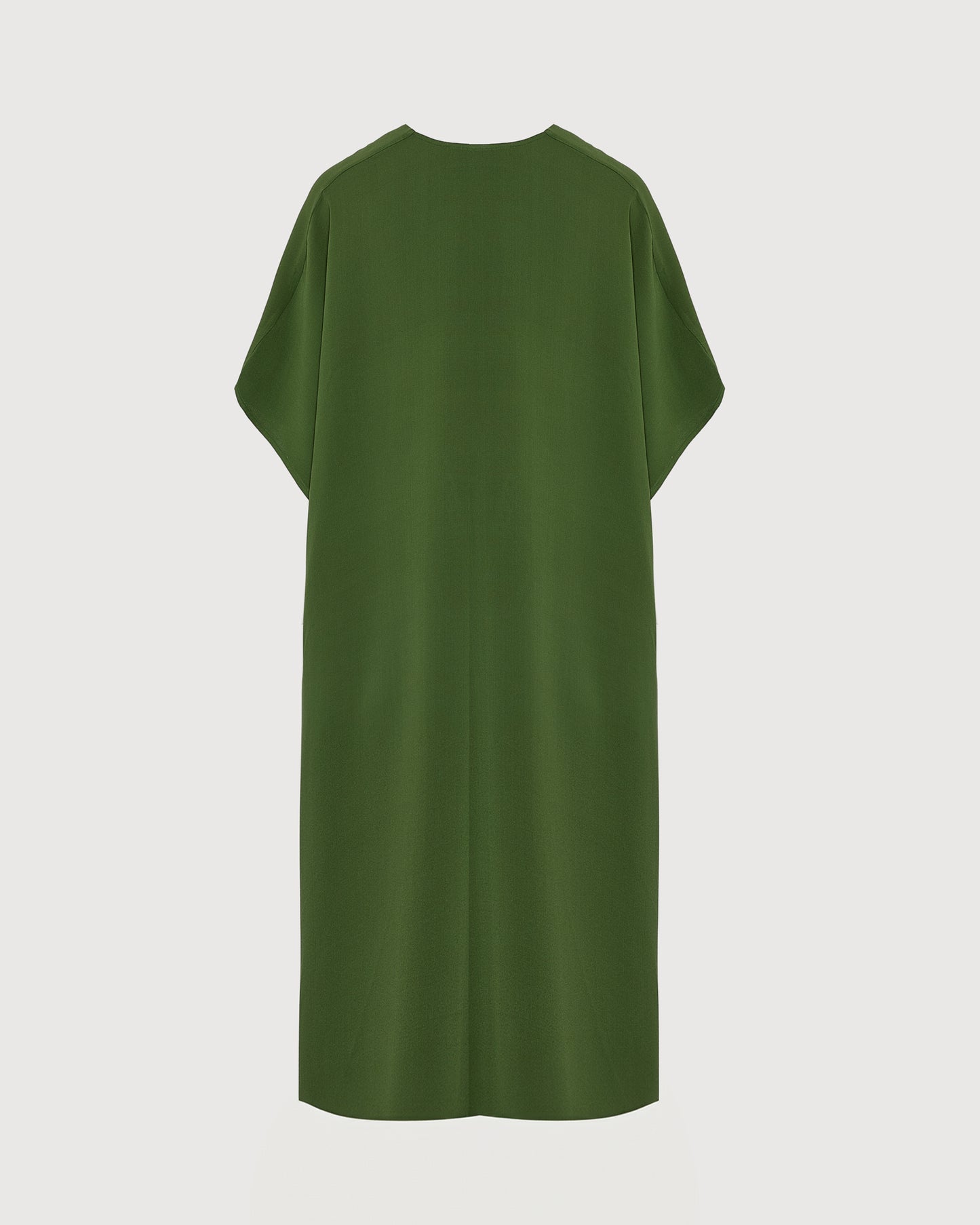 Draped dress in silk crepe
