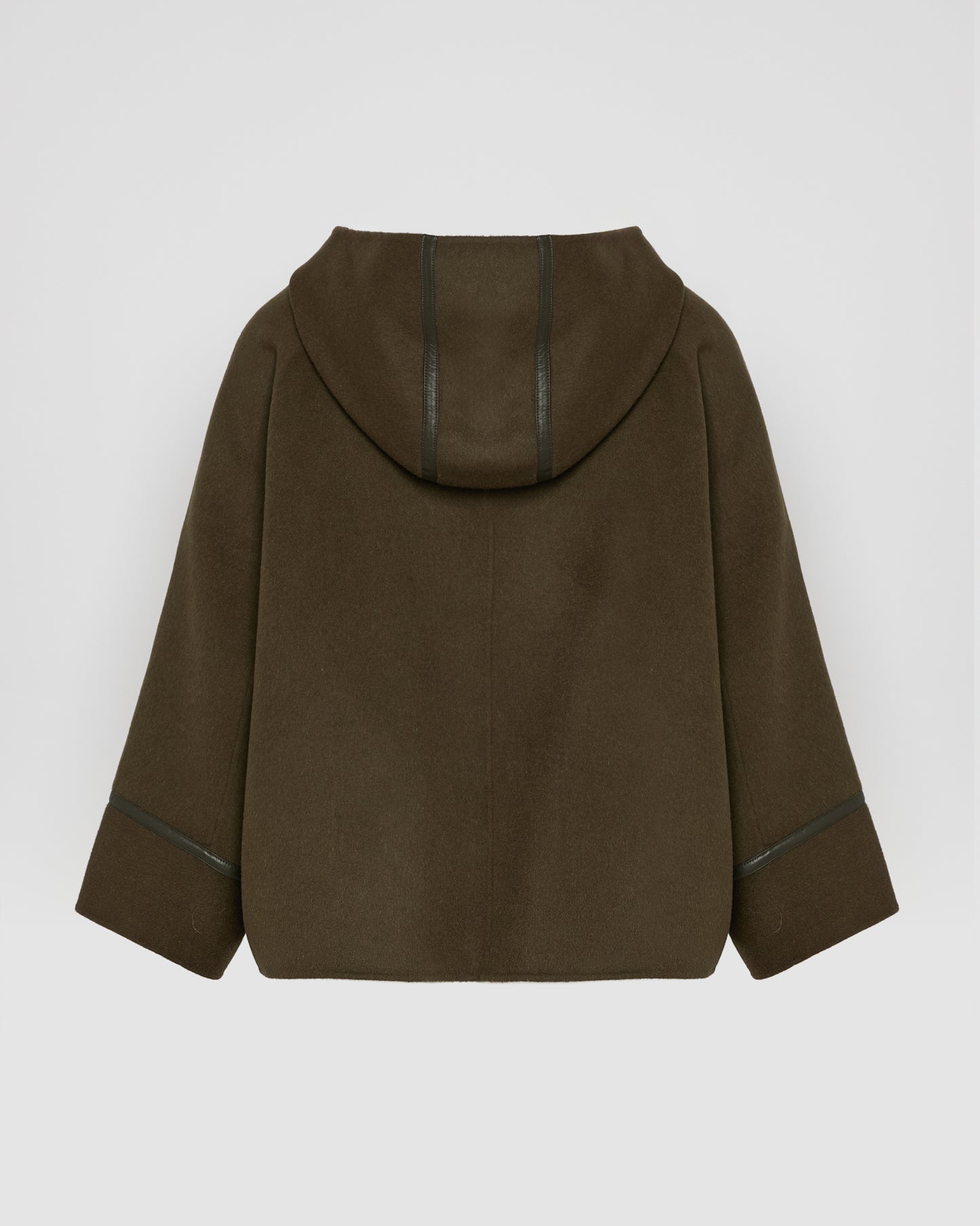 Double-sided cashmere-blend hooded jacket
