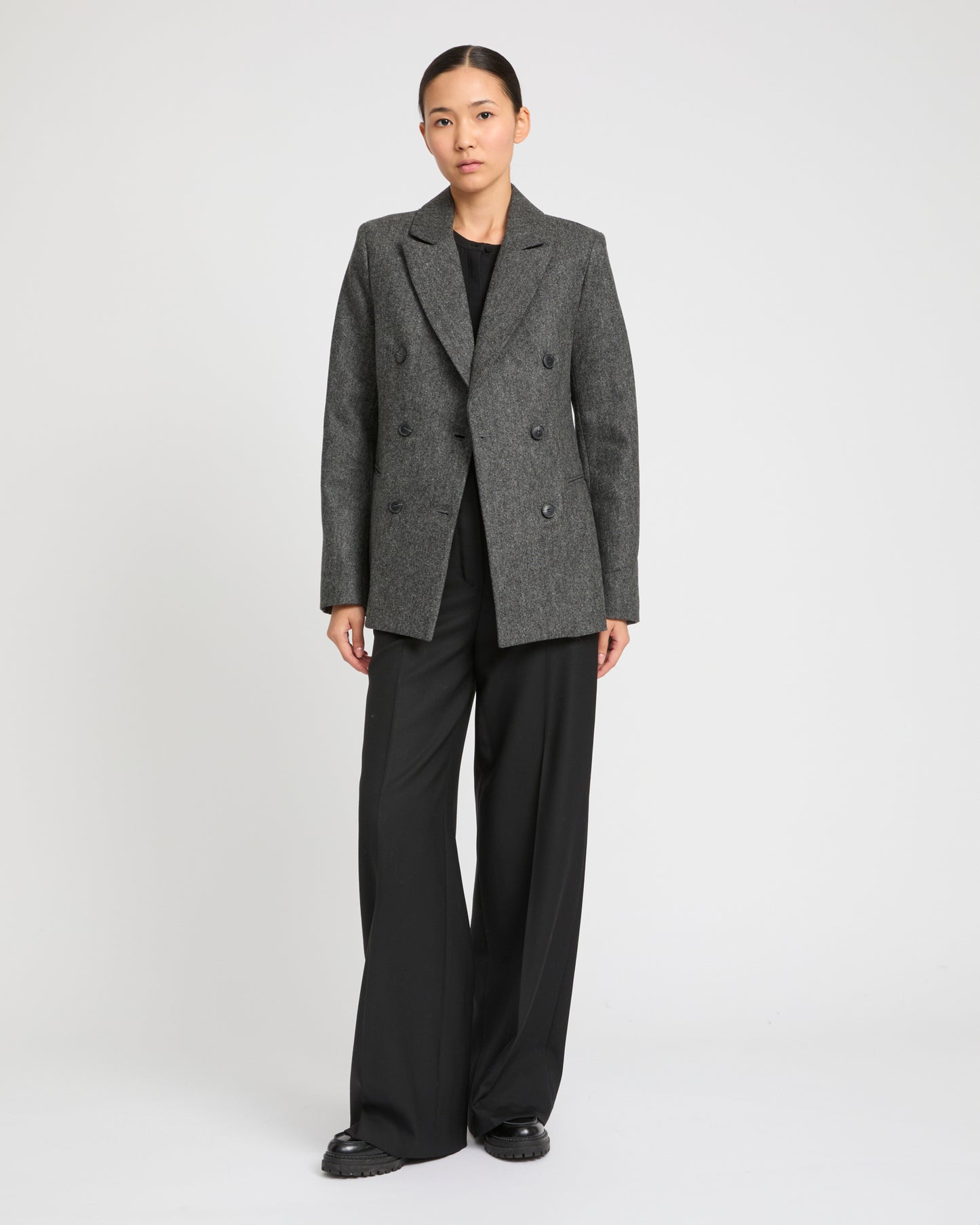 Flannel tailored jacket -Yves Salomon