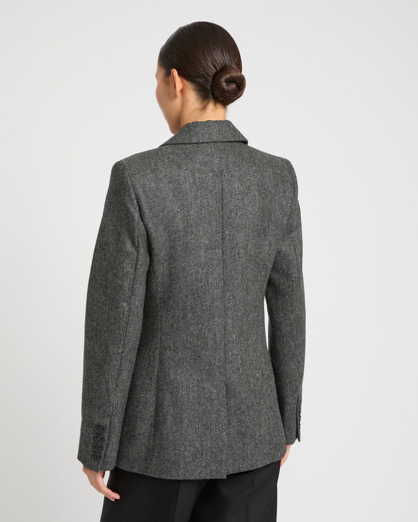 Flannel tailored jacket -Yves Salomon