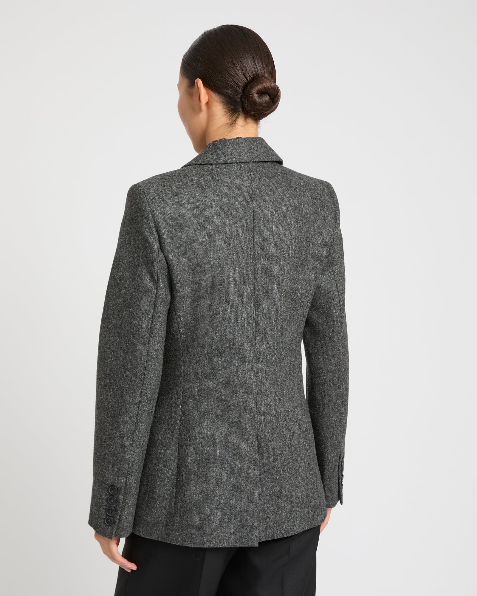 Flannel tailored jacket -Yves Salomon