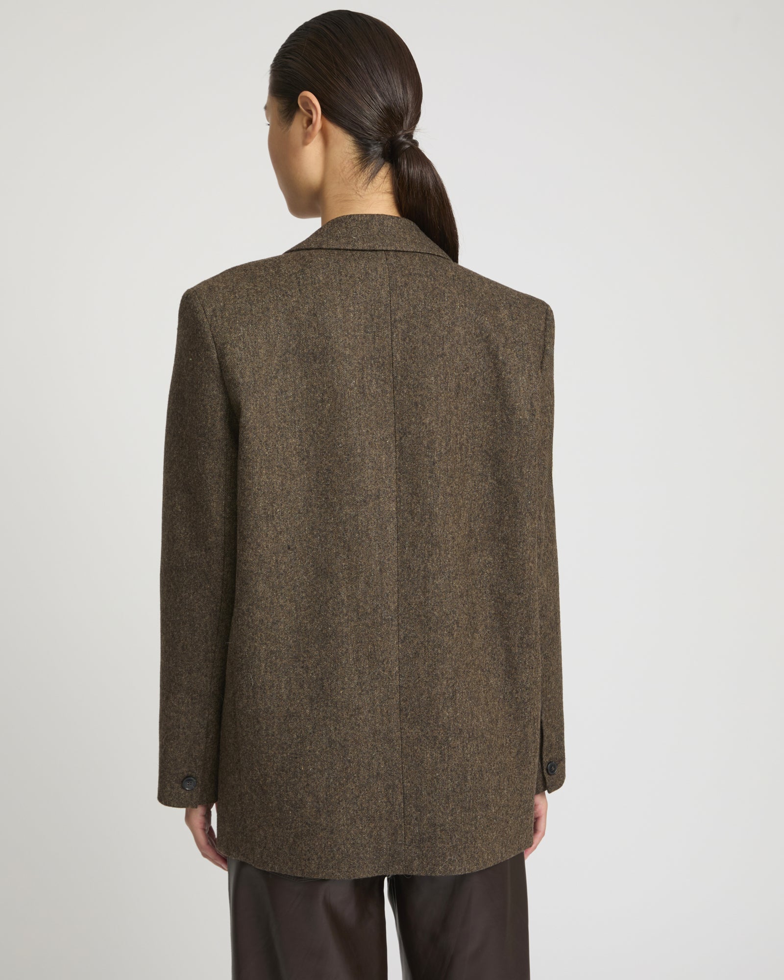 Flannel oversized tailored jacket -Yves Salomon