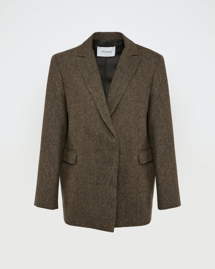 Flannel oversized tailored jacket