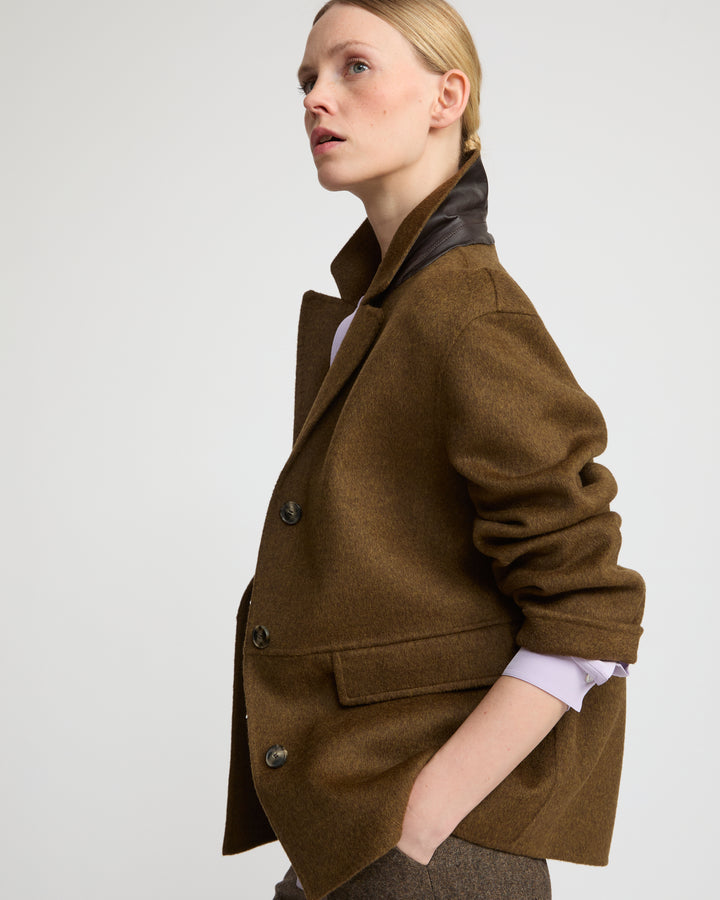 Double-sided cashmere-blend jacket