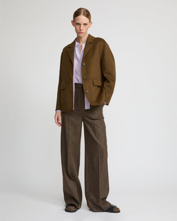 Double-sided cashmere-blend jacket