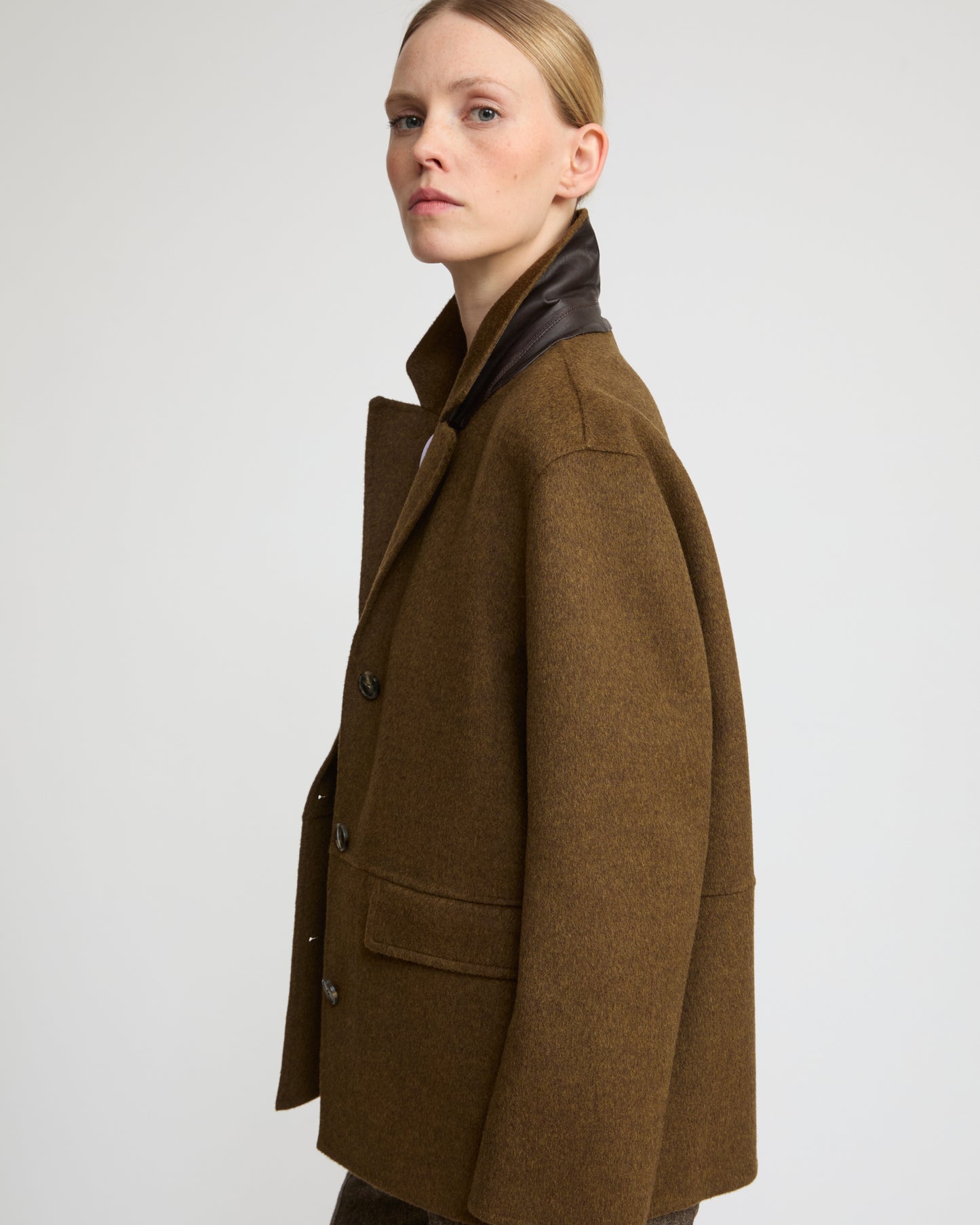 Double-sided cashmere-blend jacket -Yves Salomon