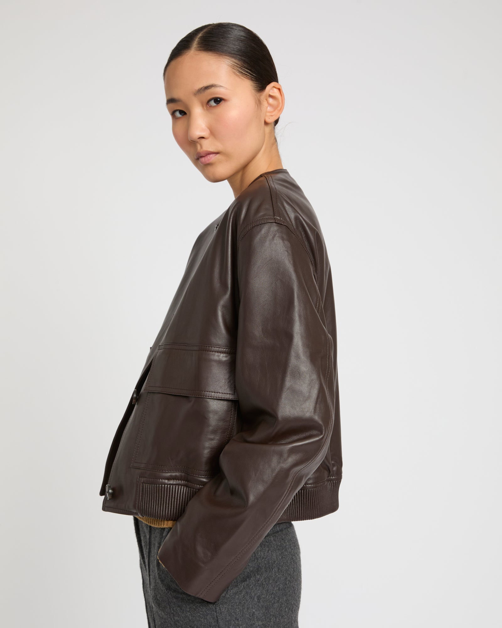 Lamb leather jacket -Yves Salomon