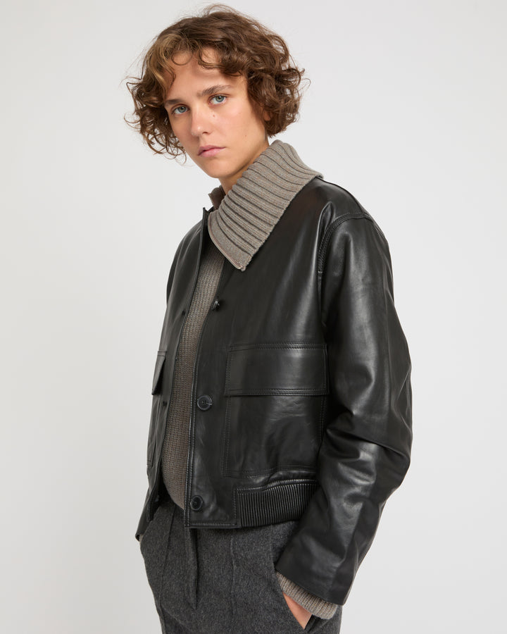 Lamb leather jacket -Yves Salomon