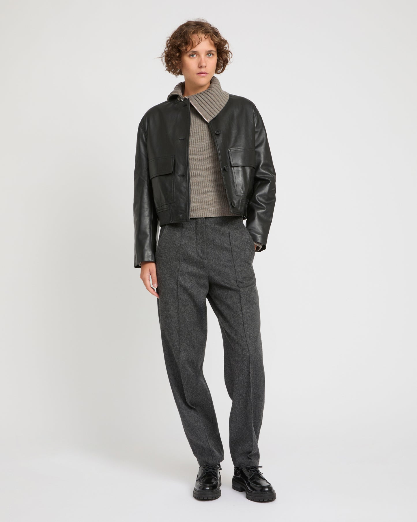 Lamb leather jacket -Yves Salomon