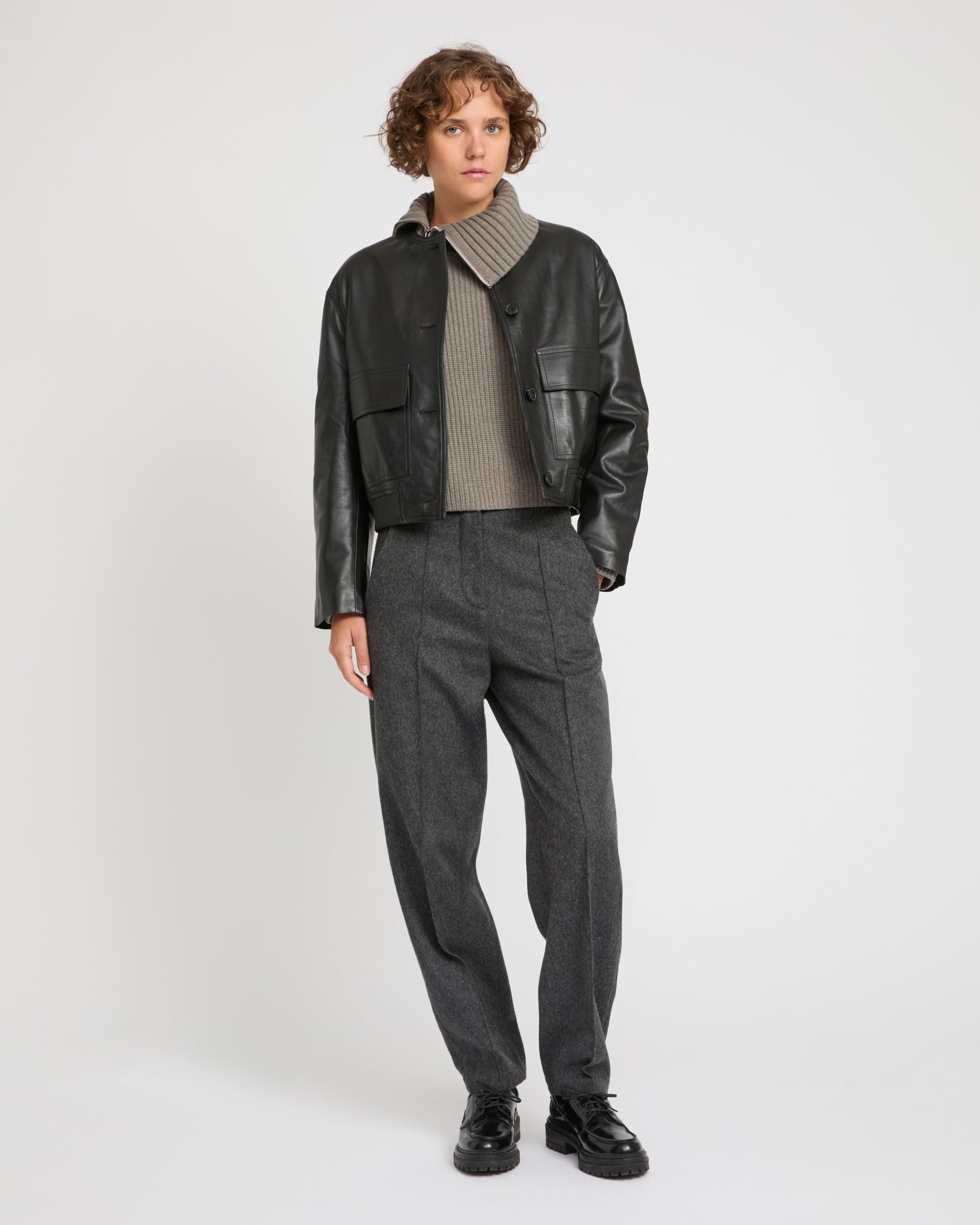 Lamb leather jacket -Yves Salomon