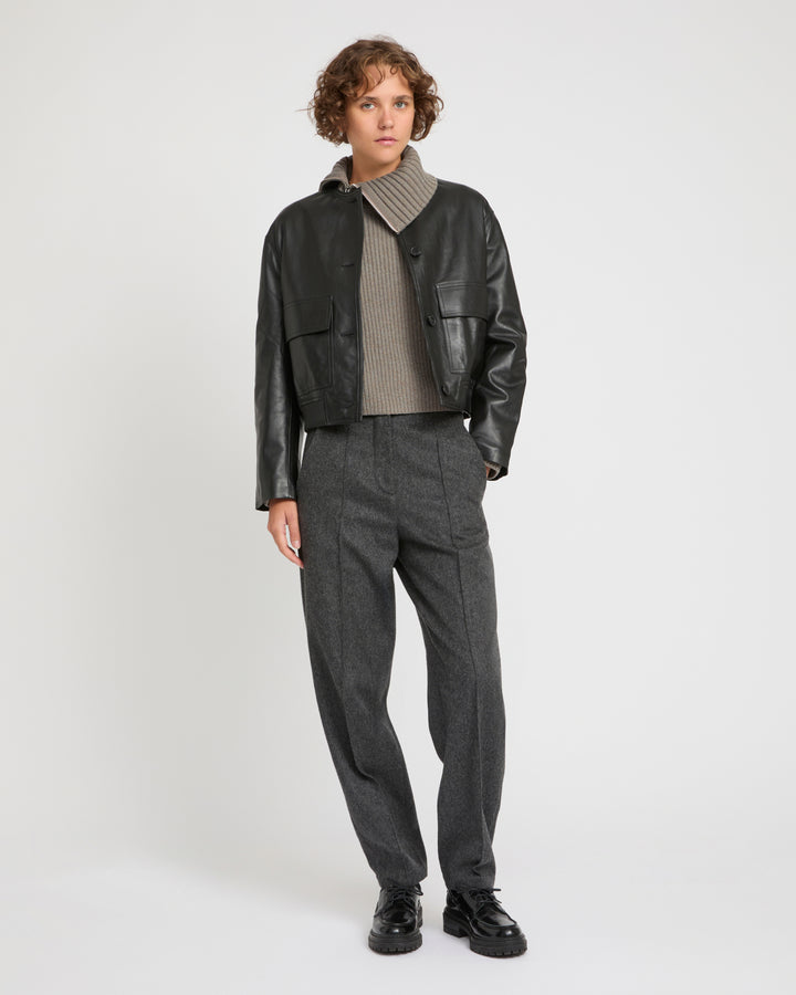 Lamb leather jacket -Yves Salomon