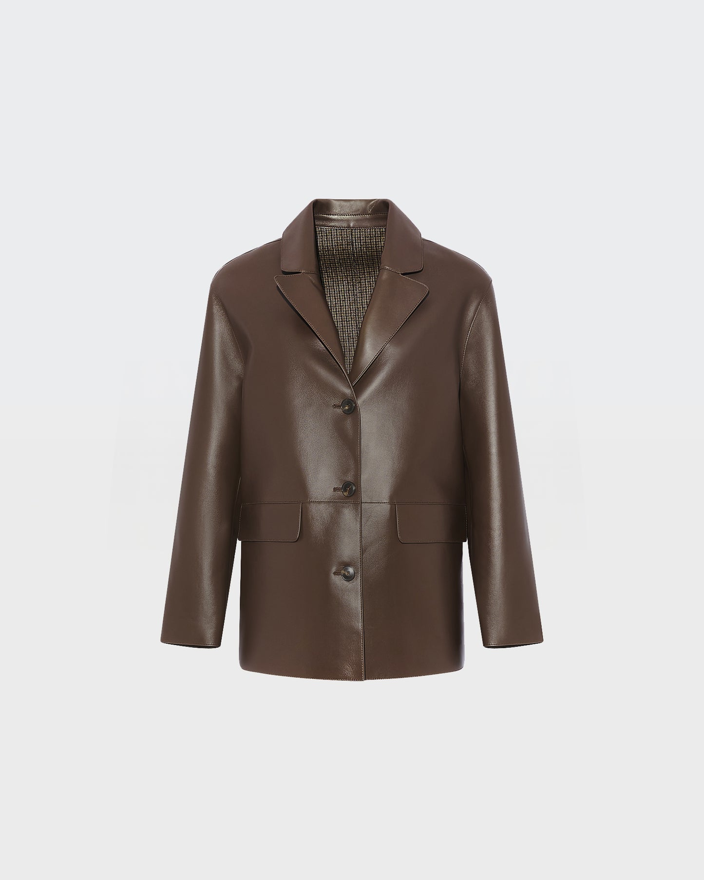 Woollen bonded leather jacket