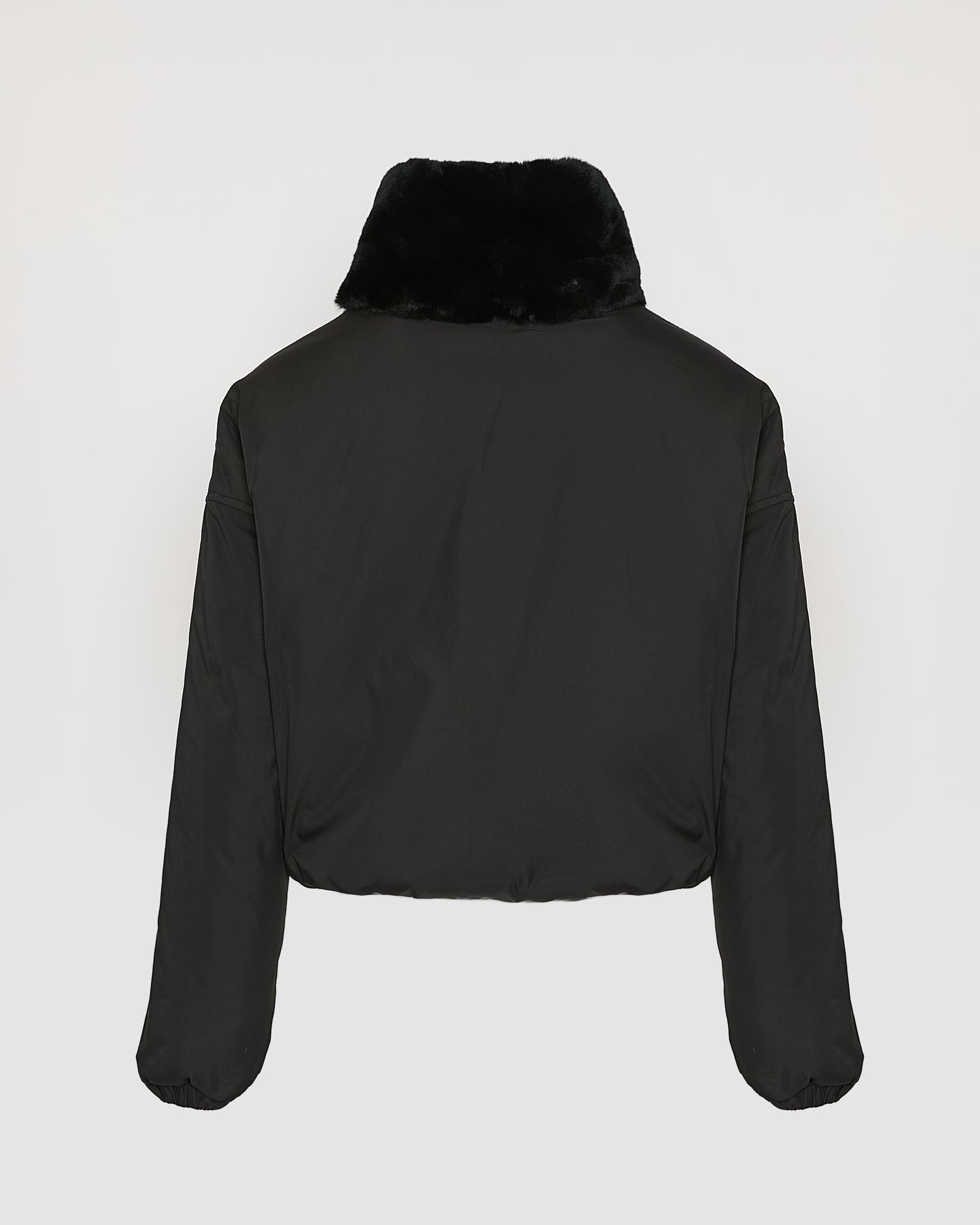 Boxy jacket in technical fabric reversible rex rabbit fur -Yves Salomon