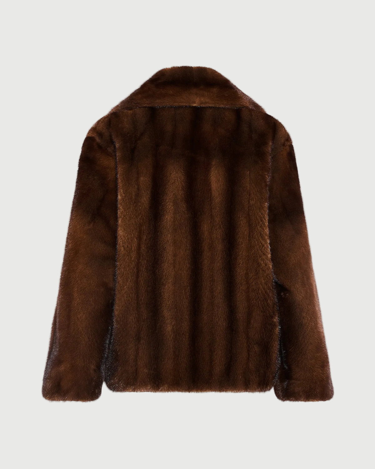 Short double-breasted mink fur jacket
