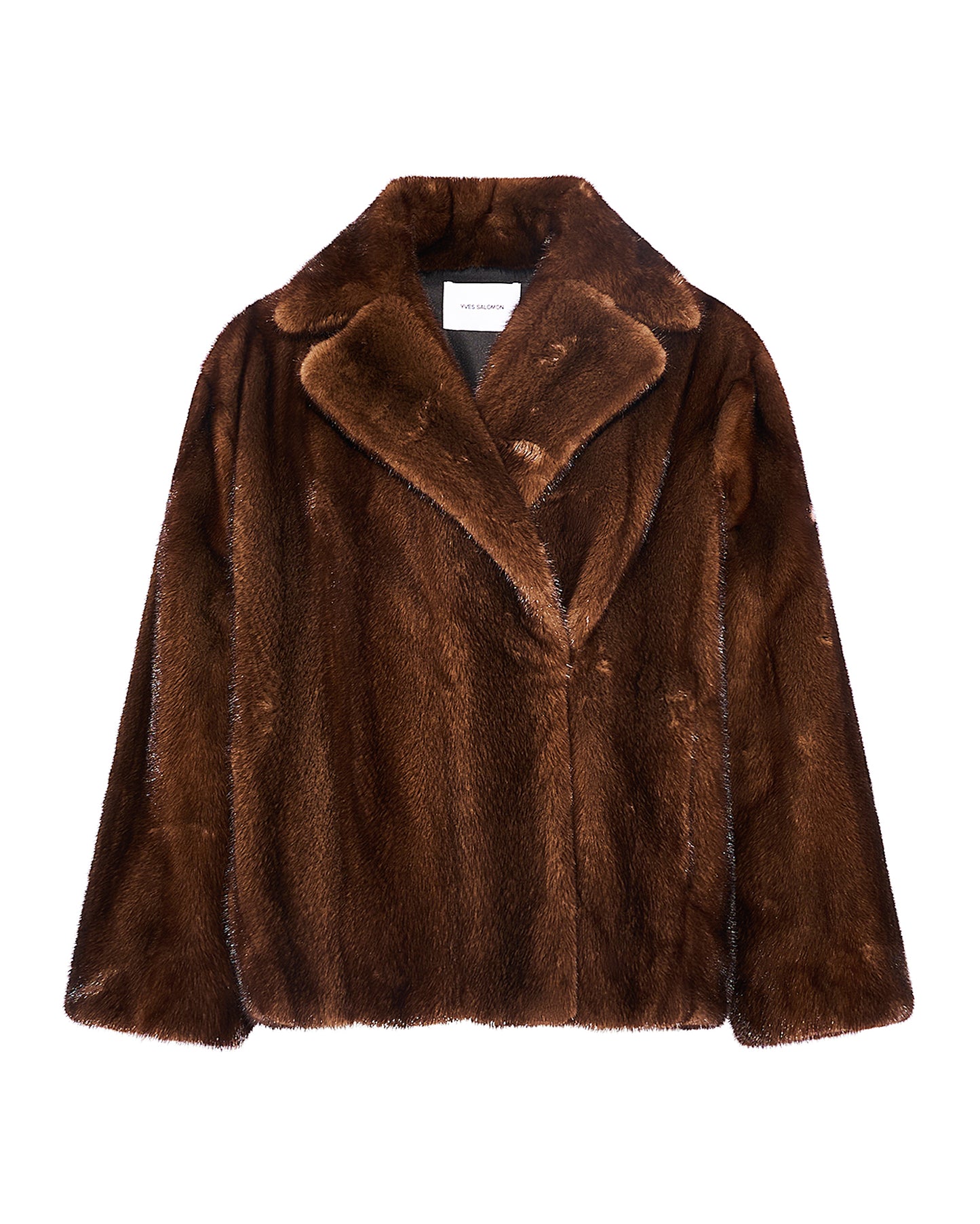 Short cross-front mink fur jacket -Yves Salomon