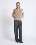 Mink fur and Merino knit jacket