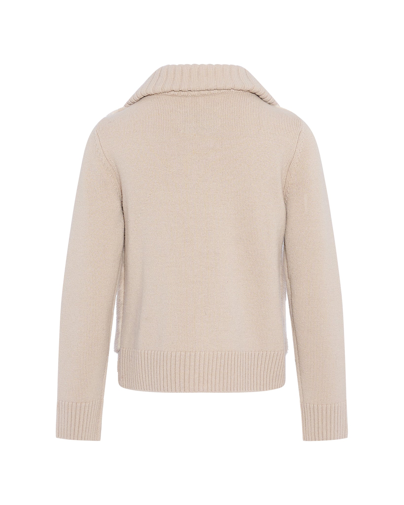 Mink fur and Merino knit jacket -Yves Salomon