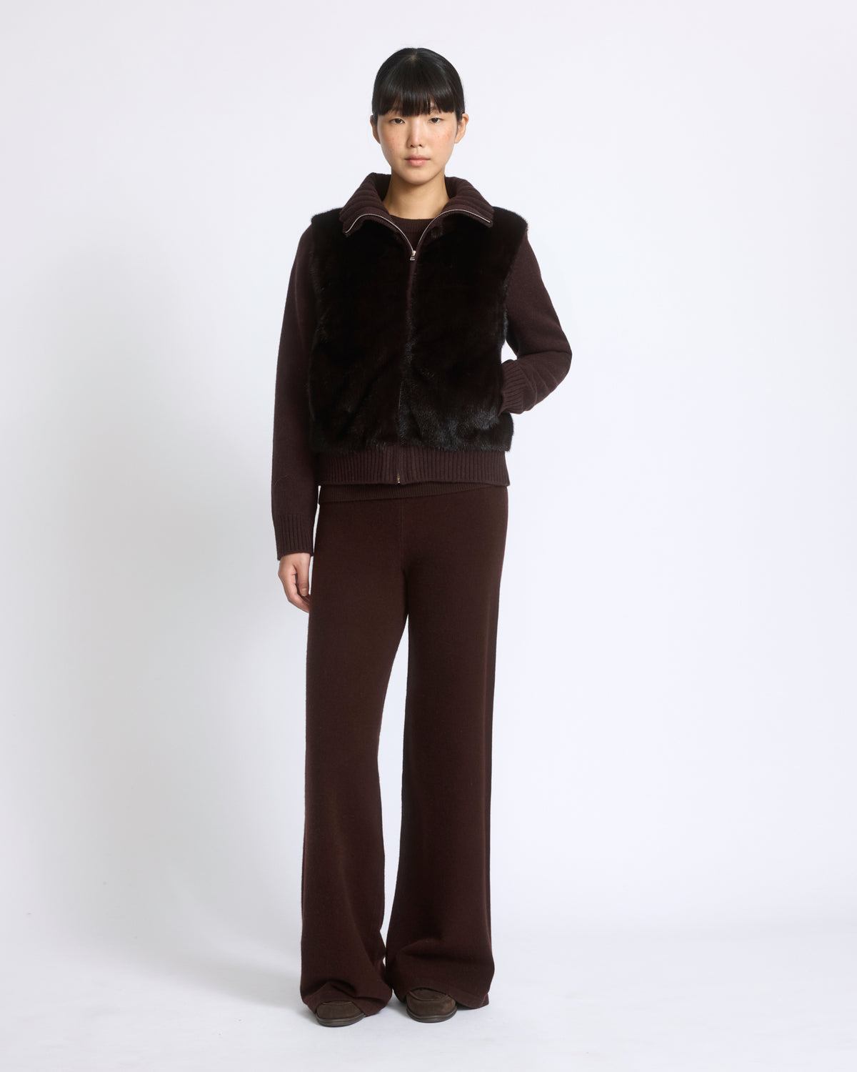 Mink fur and Merino knit jacket - Yves Salomon - New Fall/Winter Collection