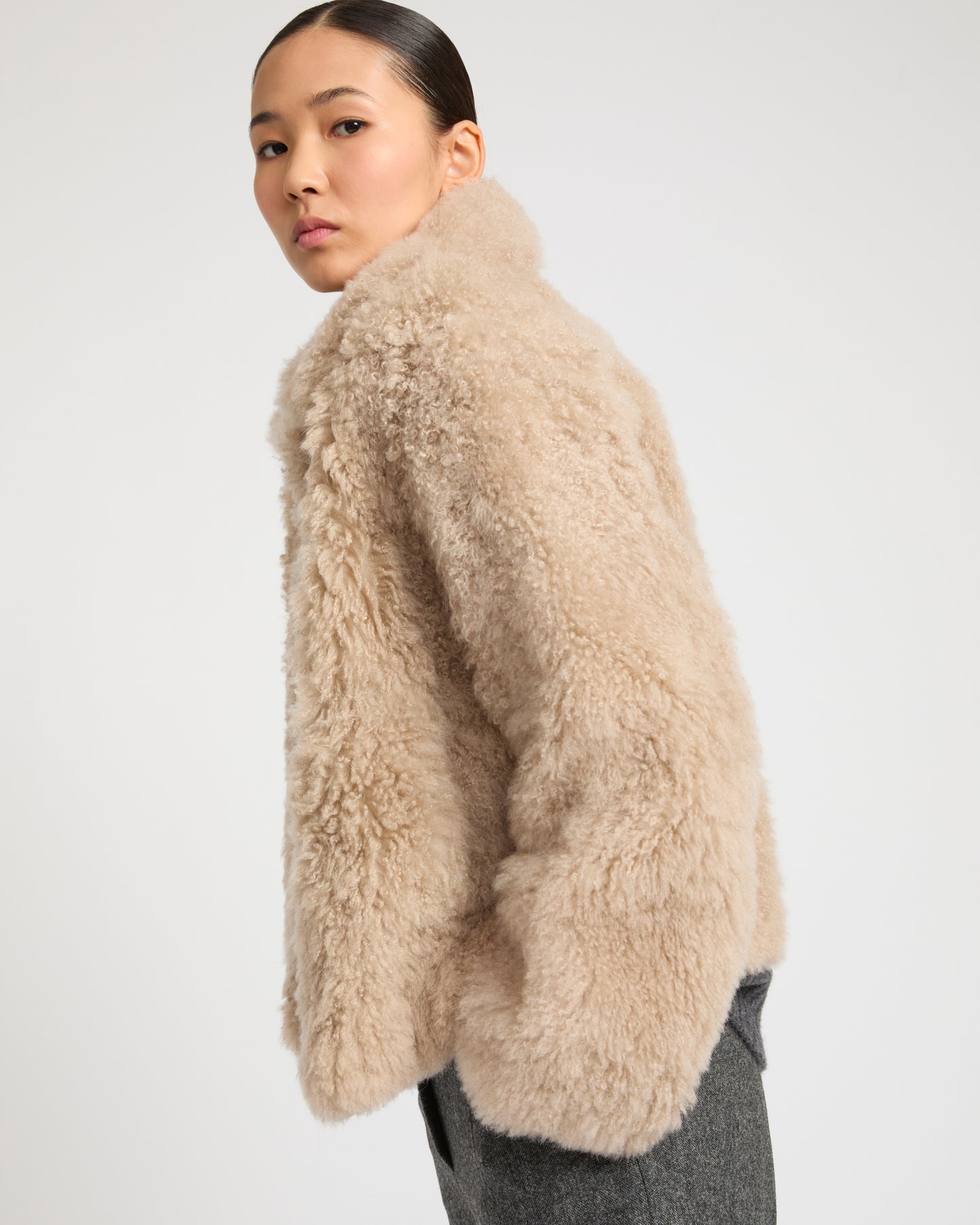 Cashmere lambskin and Merino knit jacket -Yves Salomon