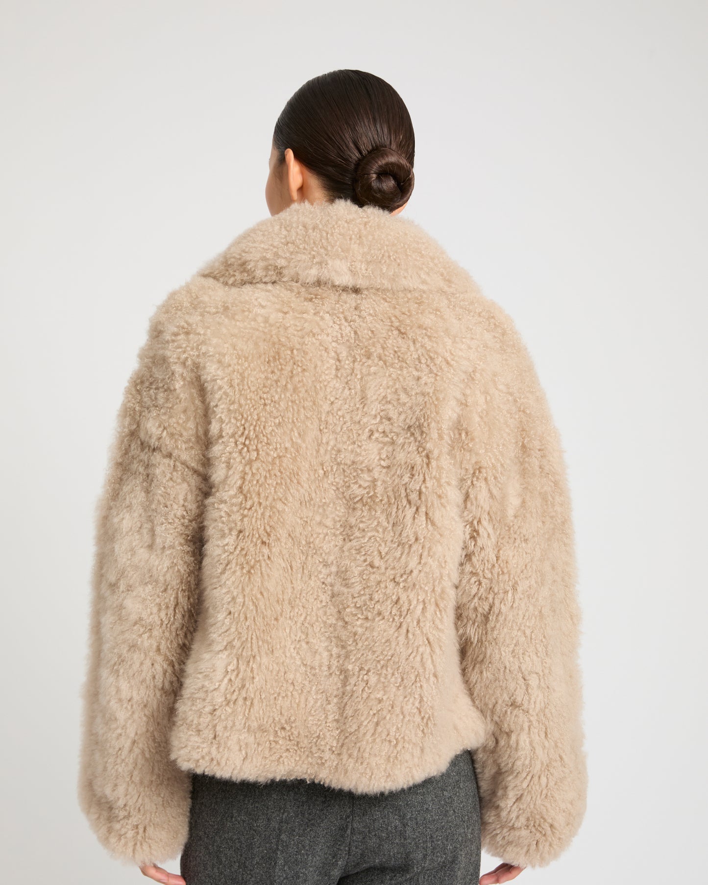 Cashmere lambskin and Merino knit jacket -Yves Salomon
