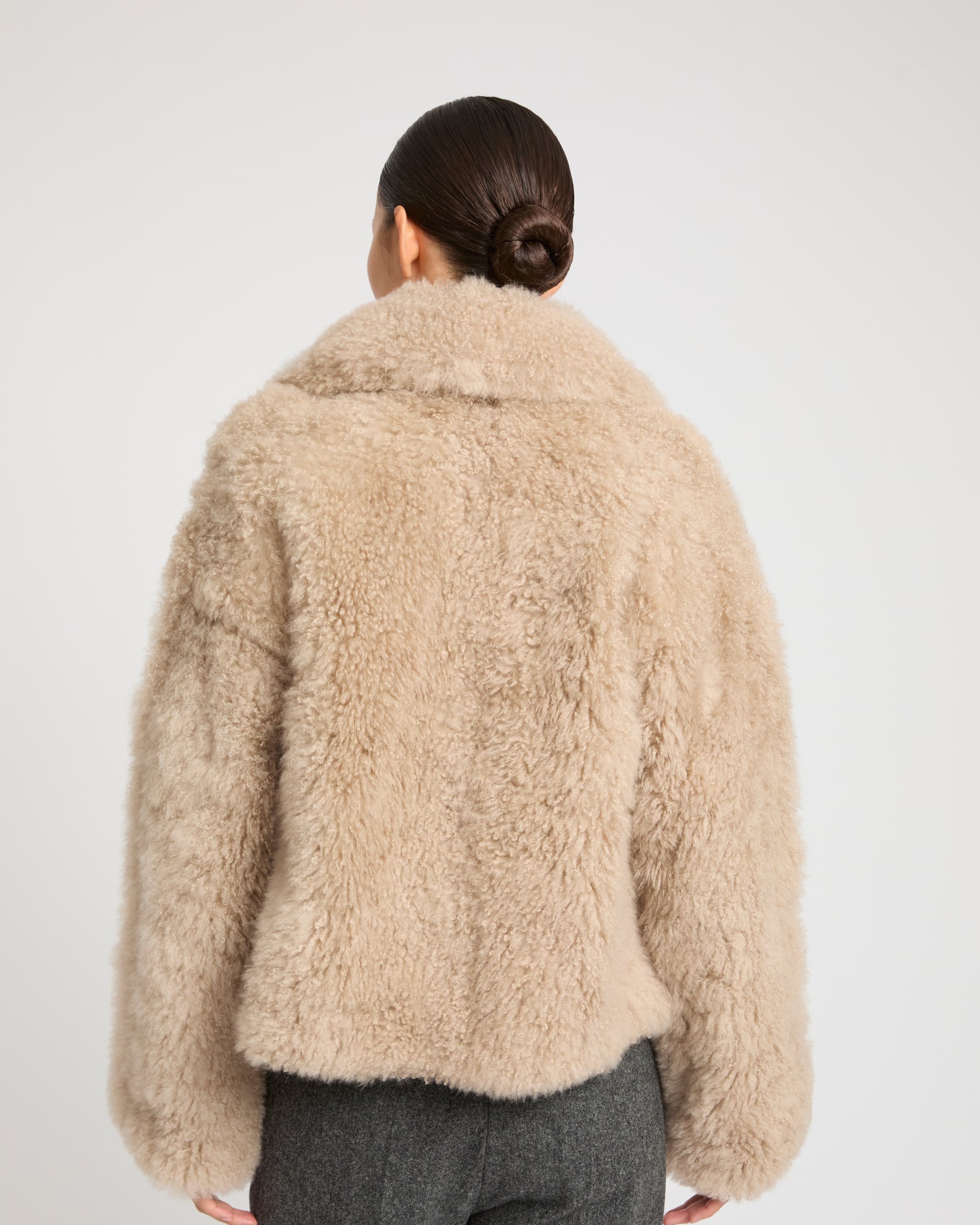 Cashmere lambskin and Merino knit jacket -Yves Salomon