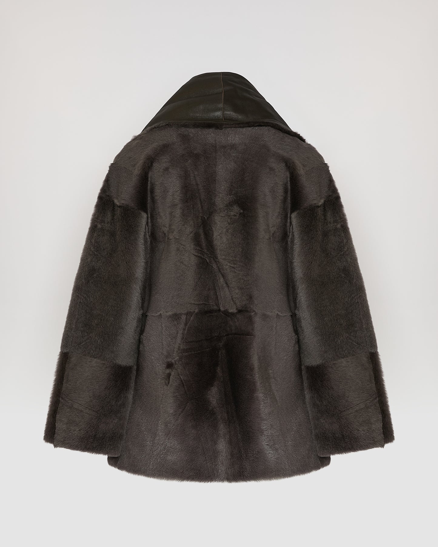 Long draped lambskin shearling jacket -Yves Salomon
