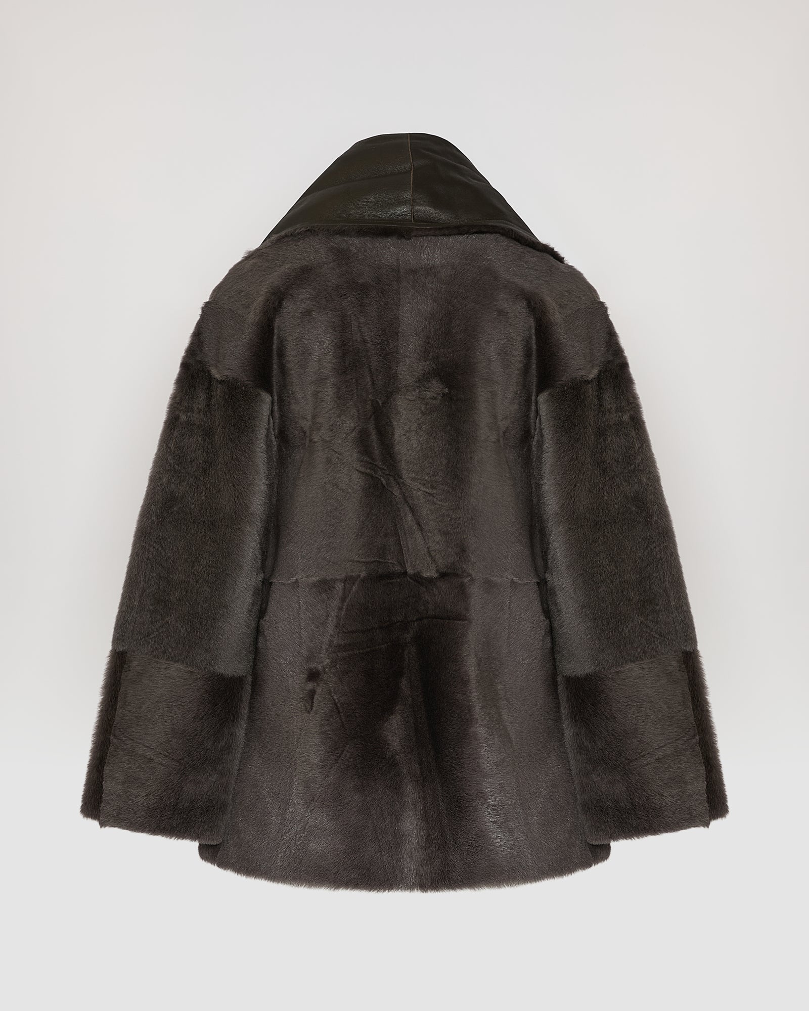 Long draped lambskin shearling jacket -Yves Salomon