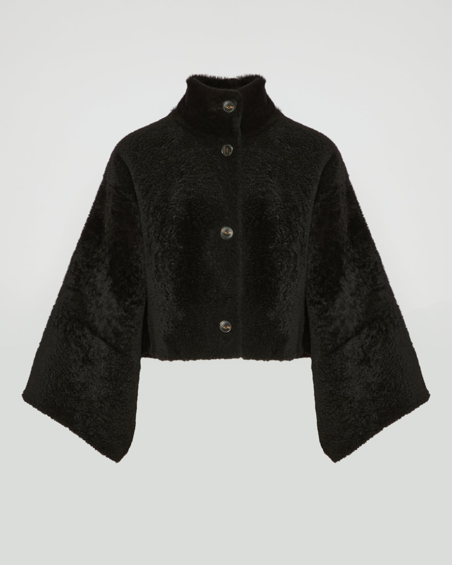 Loose astrakan-style lambskin jacket