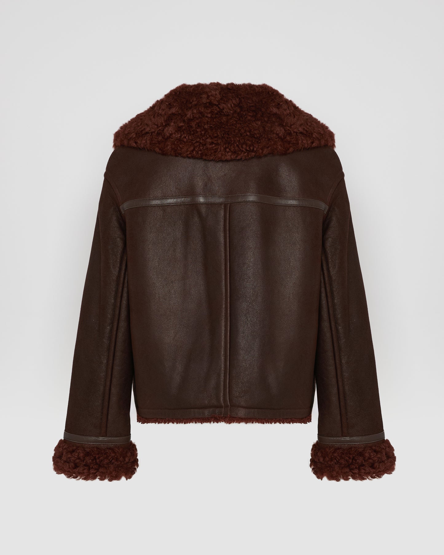 Gonfio Merino lambskin boxy jacket