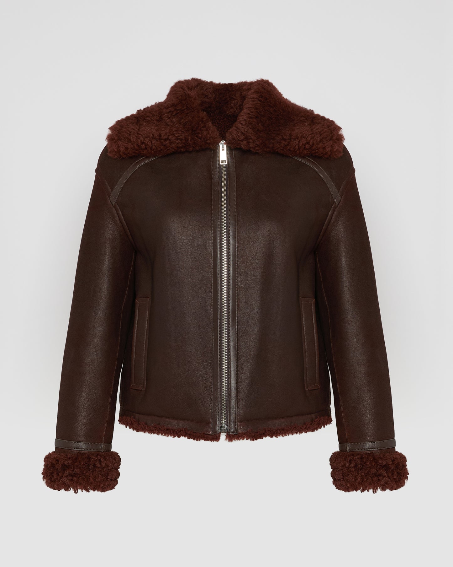 Gonfio Merino lambskin boxy jacket