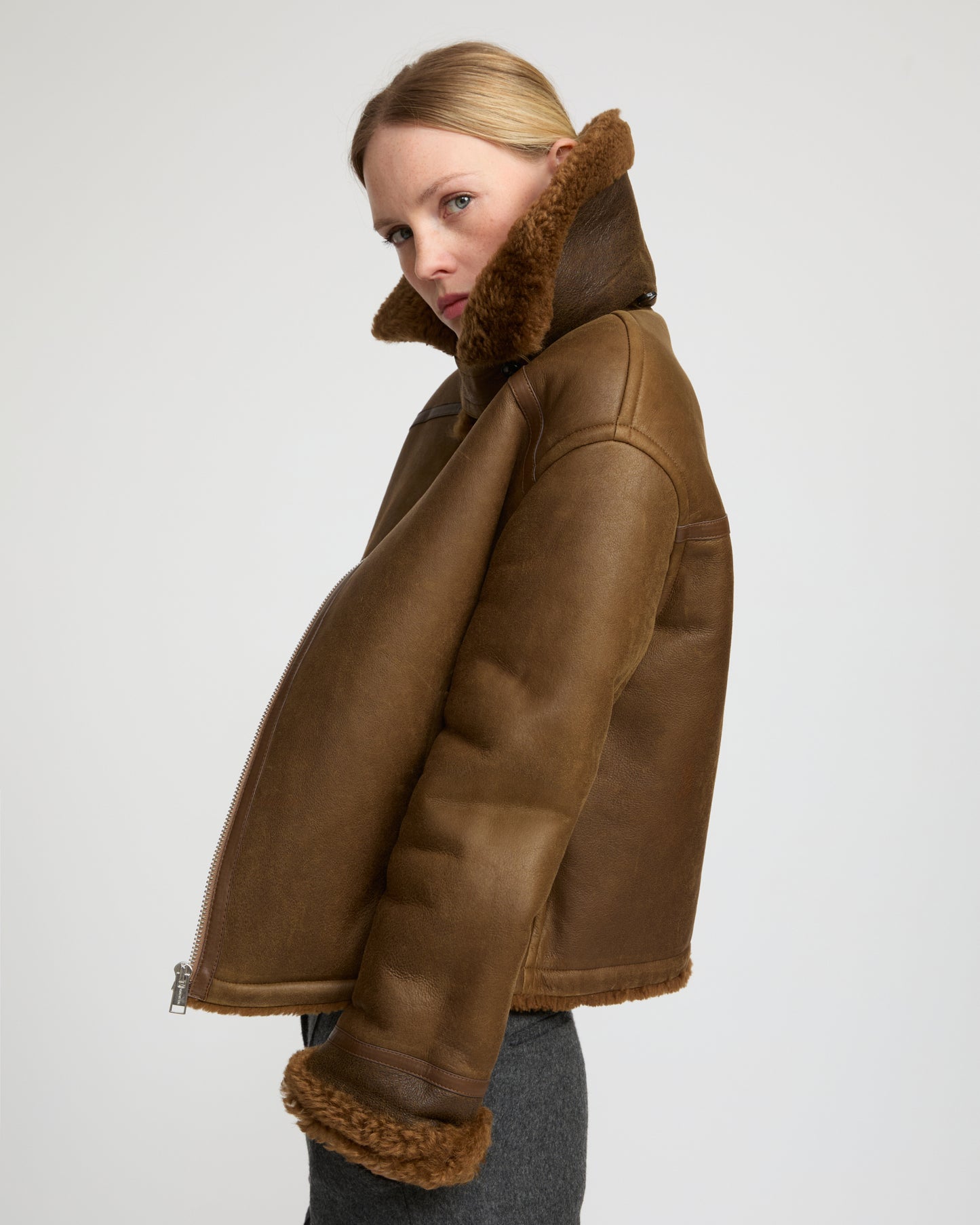 Gonfio Merino lambskin boxy jacket -Yves Salomon