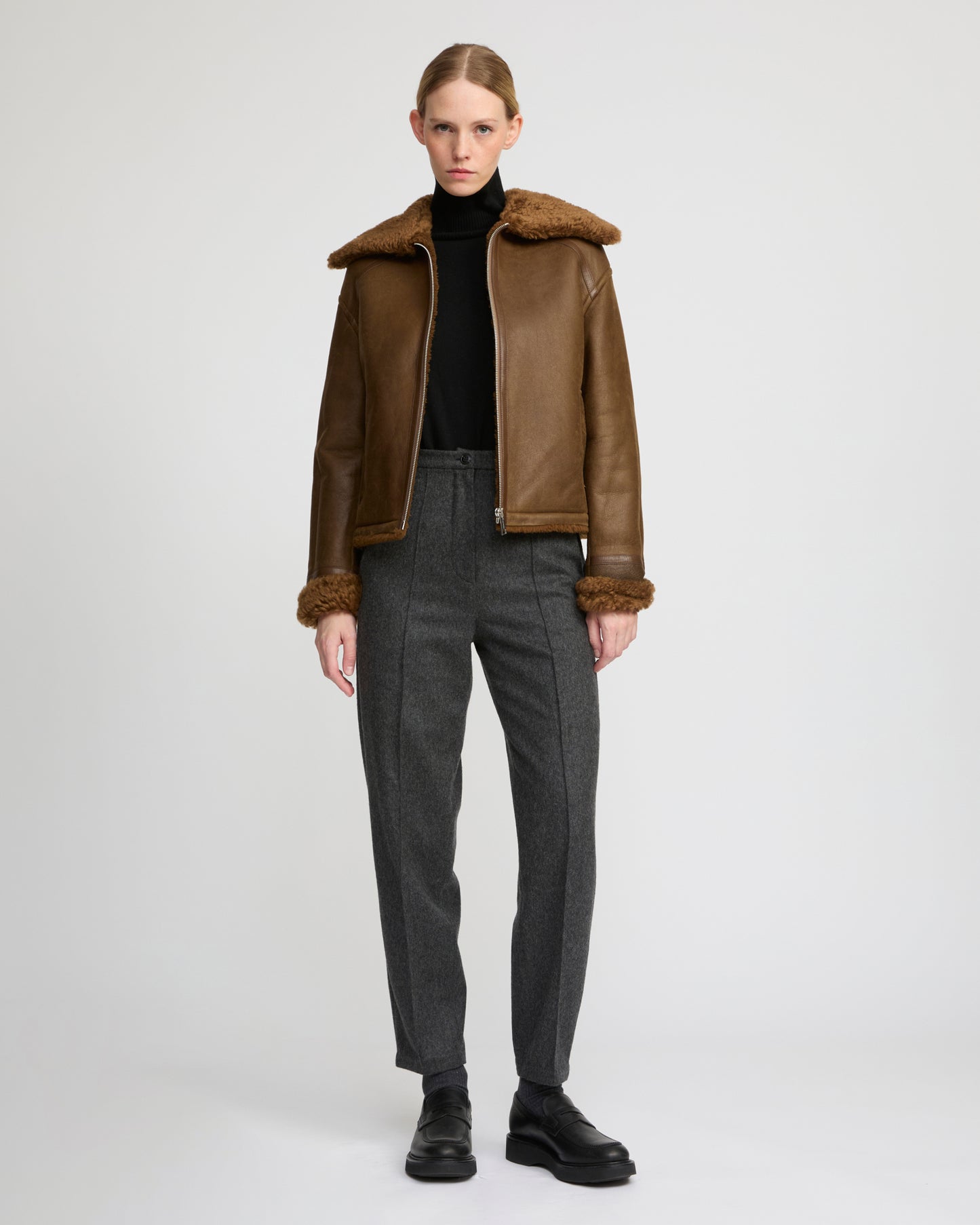 Gonfio Merino lambskin boxy jacket -Yves Salomon