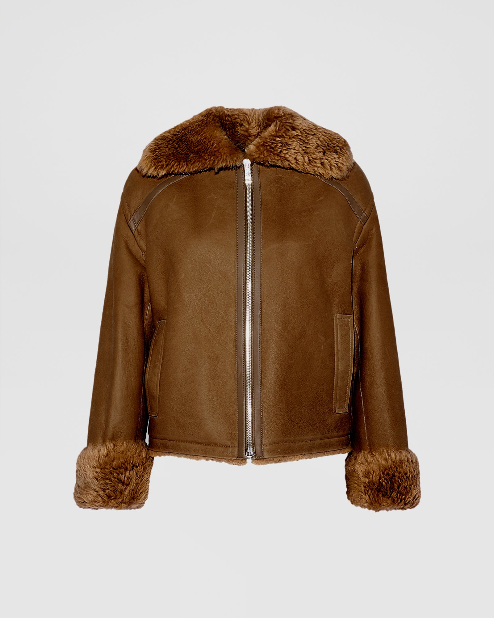 Gonfio Merino lambskin boxy jacket -Yves Salomon