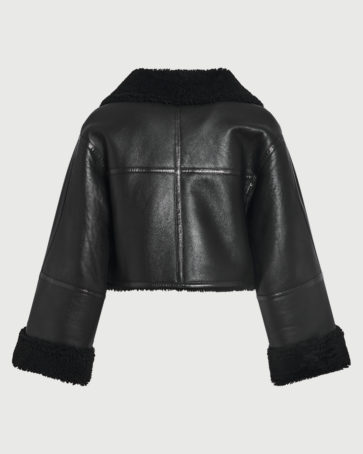 Suede Merino lambskin cropped jacket - Yves Salomon - New Fall Winter Collection