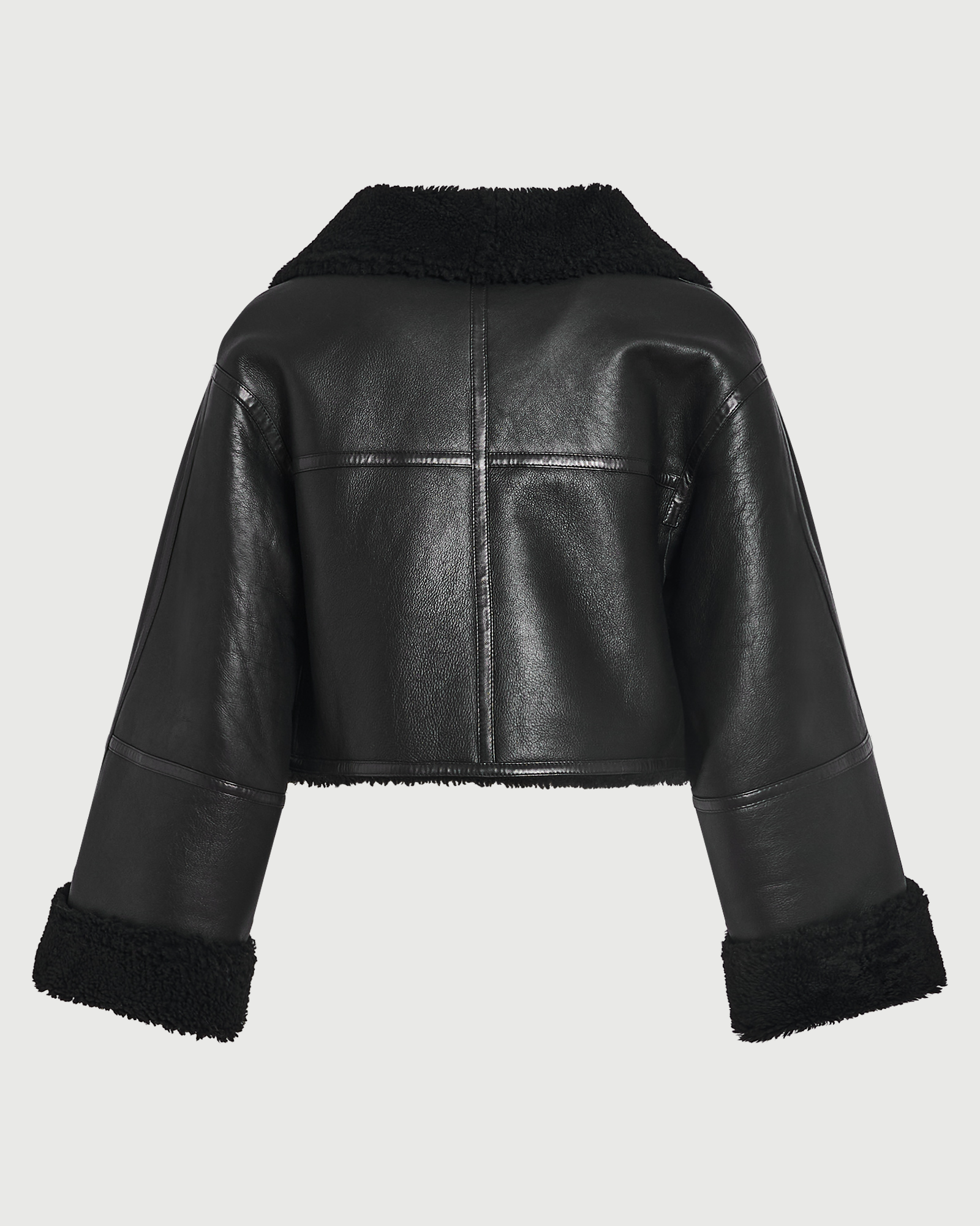 Suede Merino lambskin cropped jacket - Yves Salomon - New Fall Winter Collection