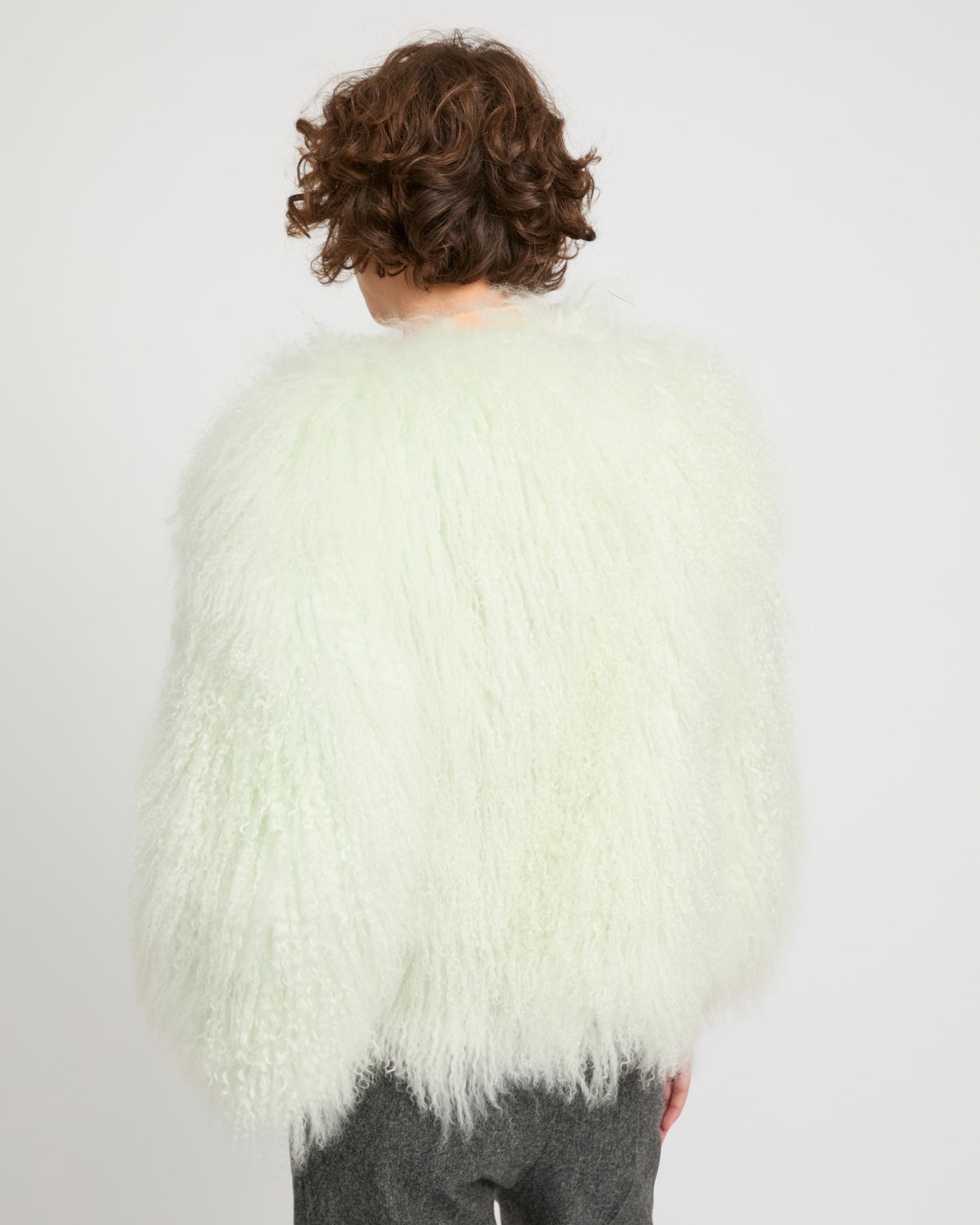 Short jacket in Mongolian lamb -Yves Salomon
