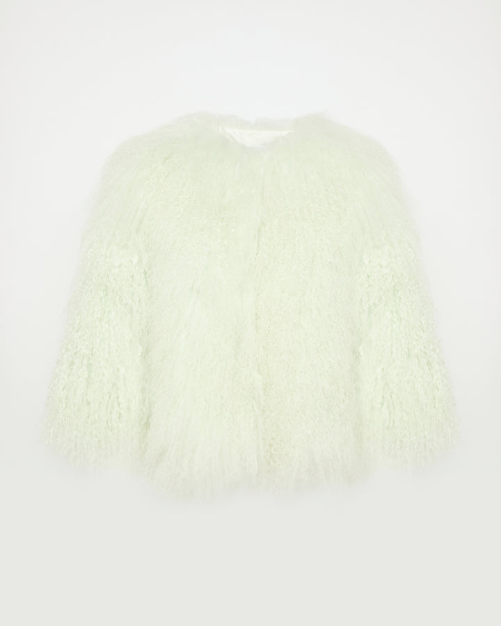 Short jacket in Mongolian lamb