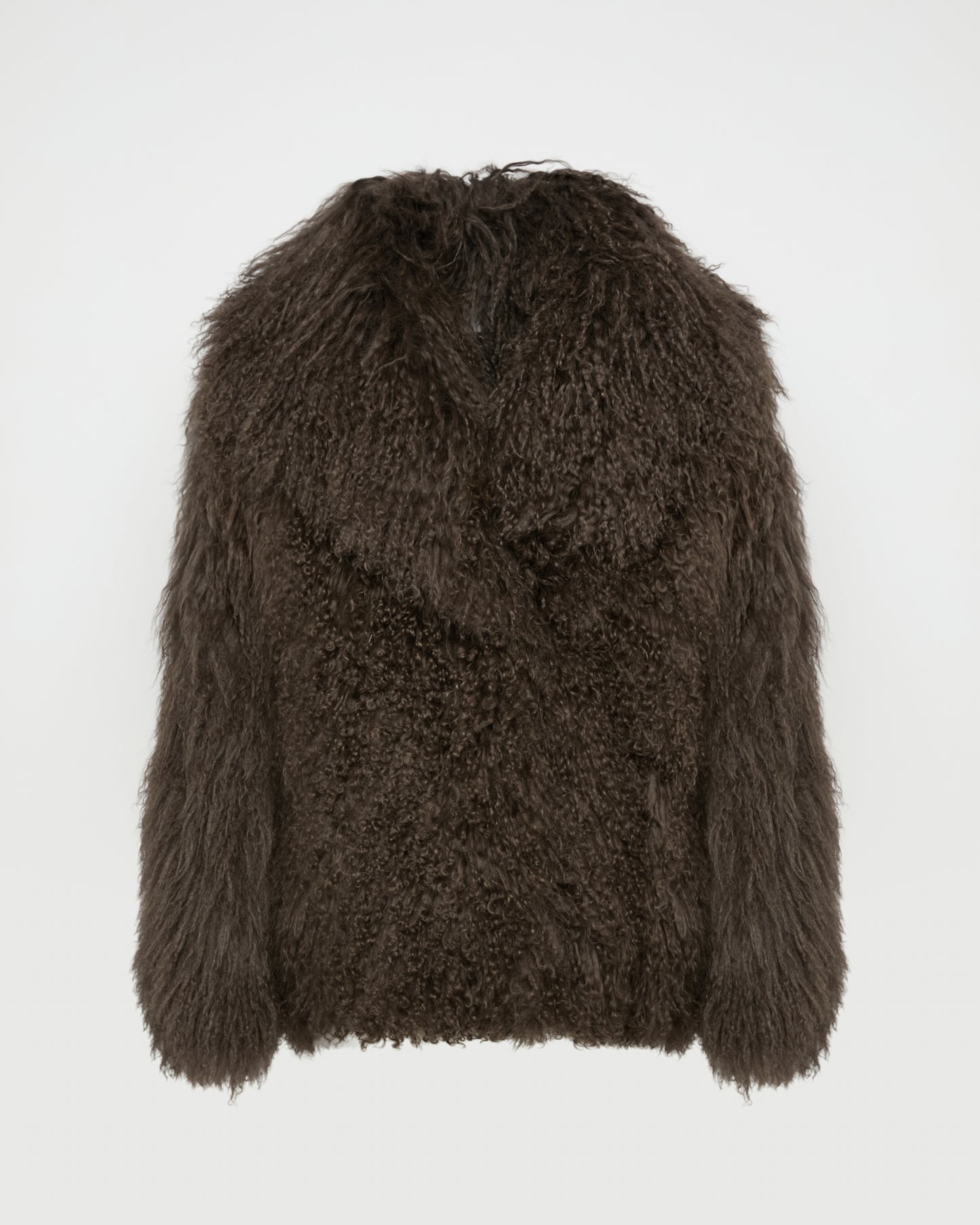 Oversized Long-Haired Lamb Jacket -Yves Salomon